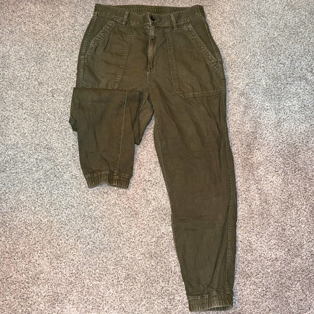 Gap Women’s Green Cargo High-Rise Cotton